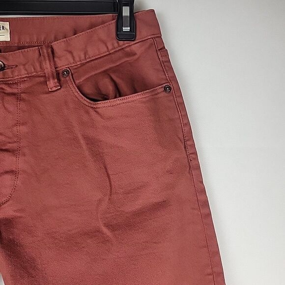 Todd Snyder Jeans Mens 32x34 Rust Red Slim Fit 5 Pocket Stretch Denim Pants NYC - Picture 3 of 11